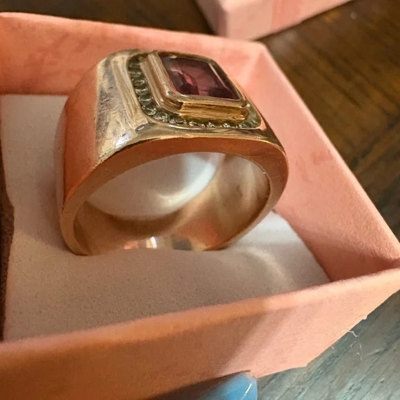 Elegant Pink tourmaline and 10 carat rose Gold Ring - Picture 4 of 16